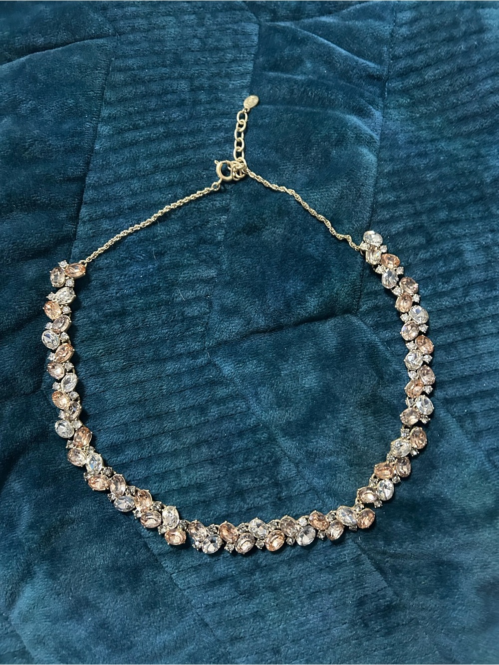 LOFT Gold Necklace with Champagne and Clear Stones